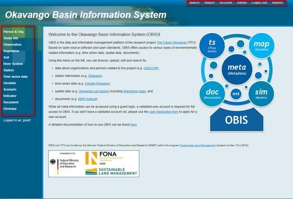 OBIS frontpage