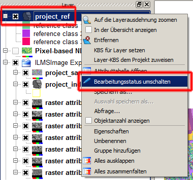 Umschalten in den Bearbeitungsmodus