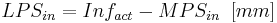 LPS_{in} = Inf_{act}-MPS_{in} \,\,\, [mm] 